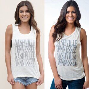 License To Boot | Nashville Tank Top Natural | Size Medium